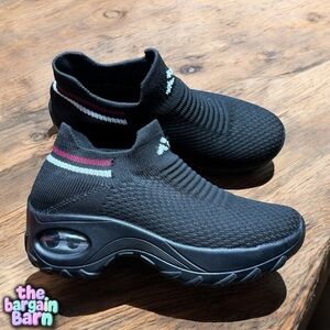 Mishansha Kids Youth Black Athletic Running Sock Shoes (6)